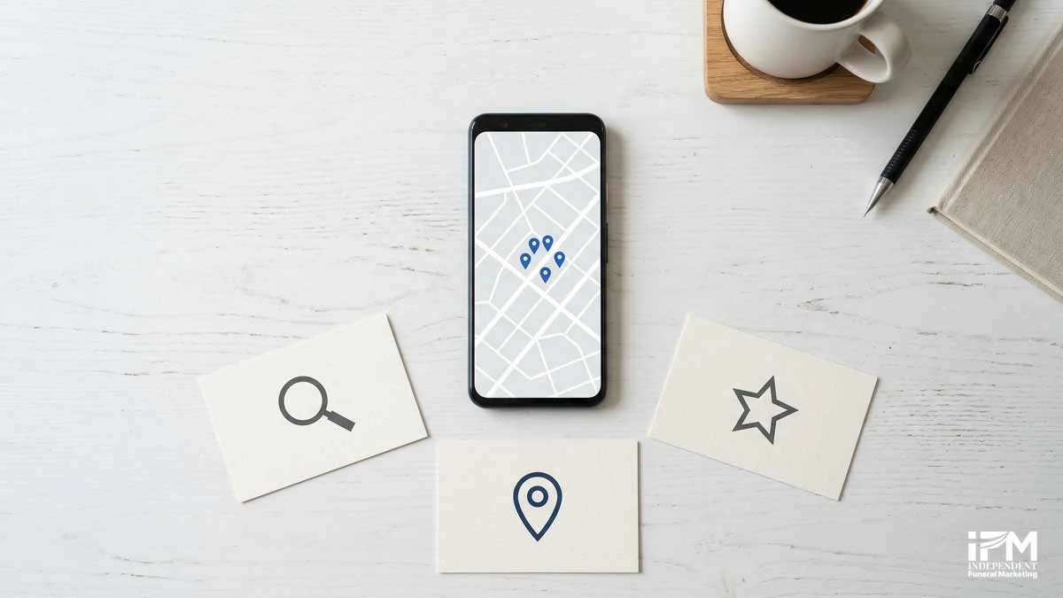 Priority tier chart of UK online directories for funeral directors, showing Google Business Profile, Bing Places, and Yell as Tier 1 alongside secondary and tertiary platforms