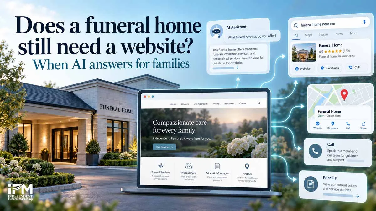 Does a funeral home need a website when AI agents answer for families?