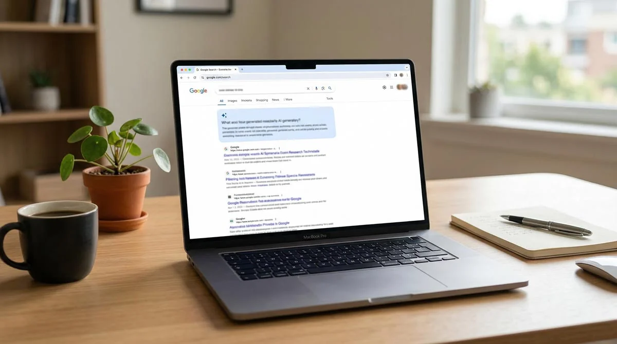 Google AI Overview response citing an independent funeral home website as an authoritative source for a local funeral services search query