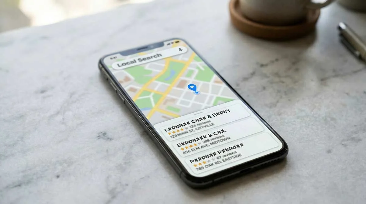 Google Map Pack showing an independent funeral home listed in the local 3-pack for funeral home near me