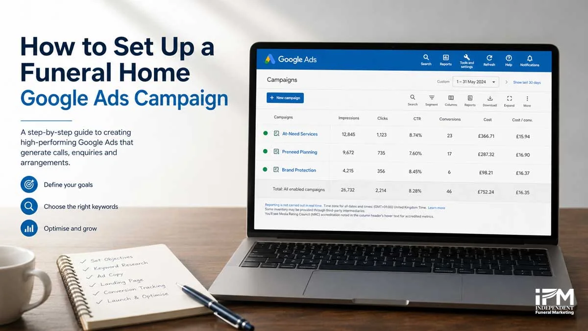 How to Set Up a Funeral Home Google Ads Campaign (Structure and Strategy)