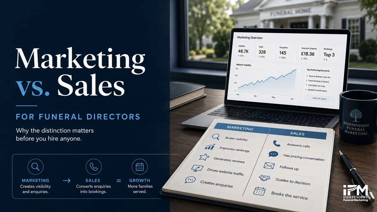 Marketing vs. sales for funeral directors: why the distinction matters before you hire anyone