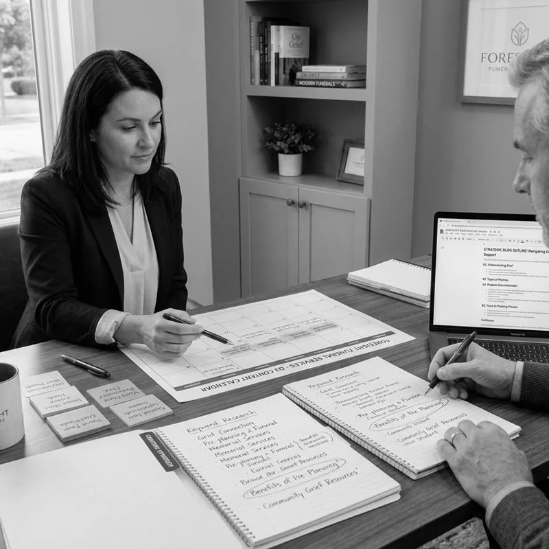 Content strategy for independent funeral directors