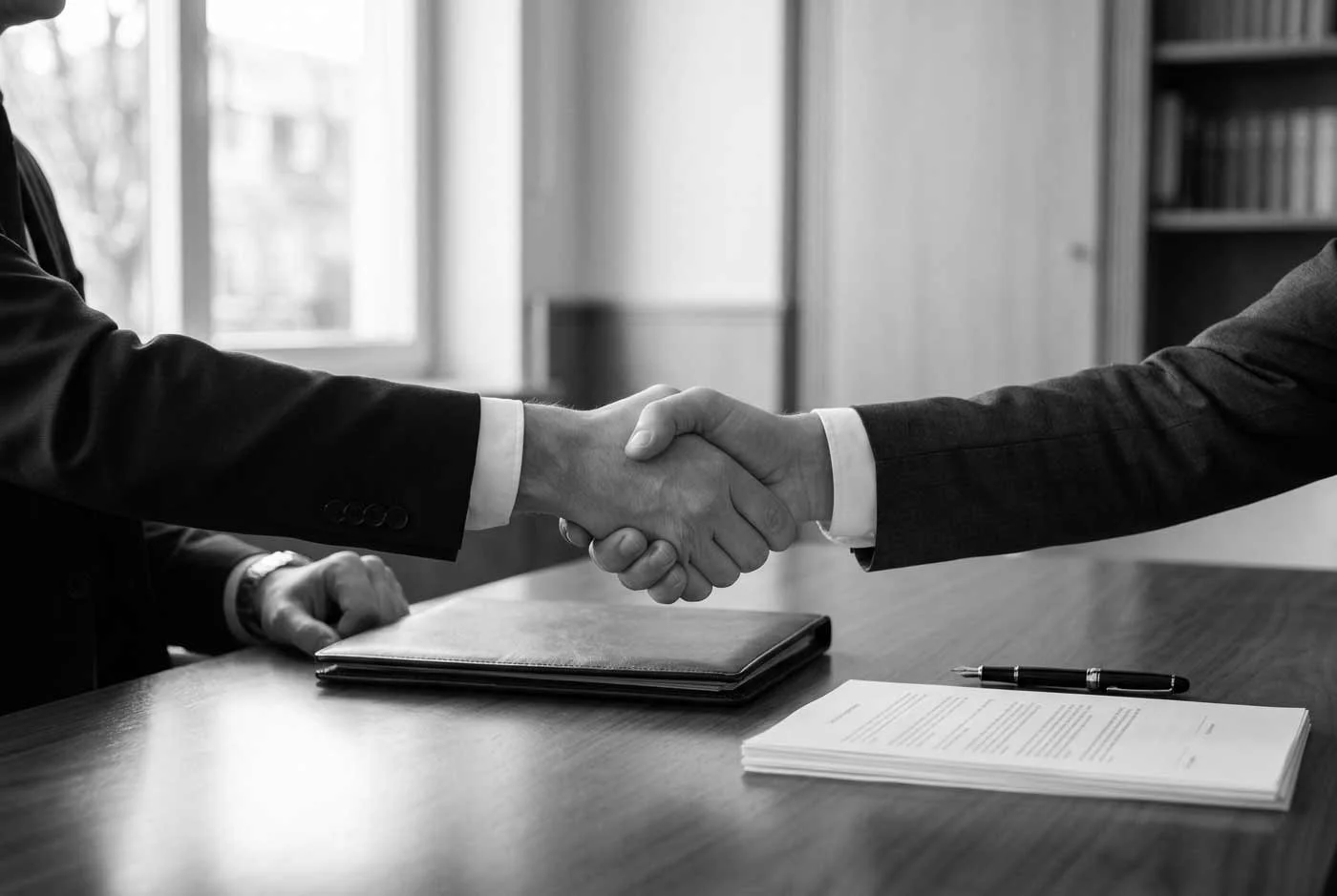 Independent funeral director in a professional setting